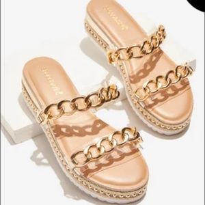 Shoe Dazzle Esmi Espadrille Slide Sandal